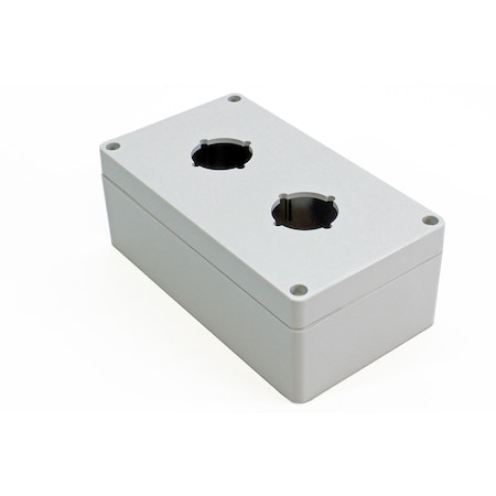 Hammond 2 hole, 30.5mm, Pushbutton Enclosureosure, Polycarbonate 1554PB2